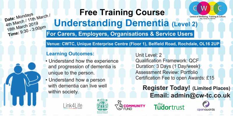 Well-being training dementia test